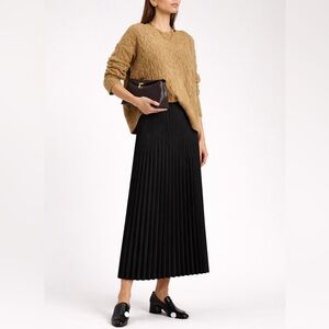 Eileen Fisher Black Wool Silk Skirt XL